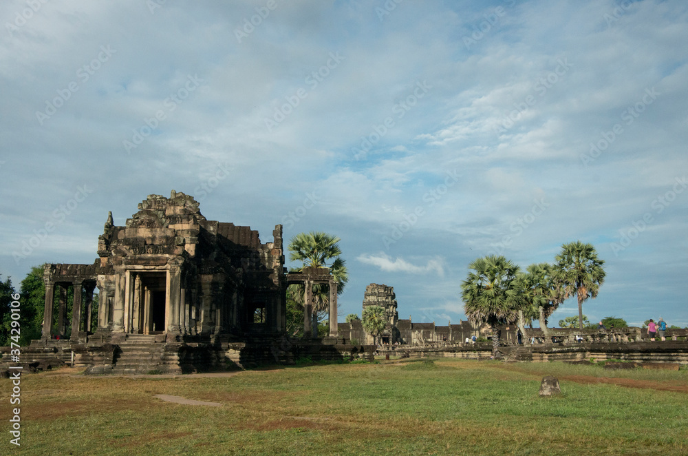 Fototapeta premium Ruins of Angkor Wat, ancient Khmer Empire, Siem Reap in Cambodia