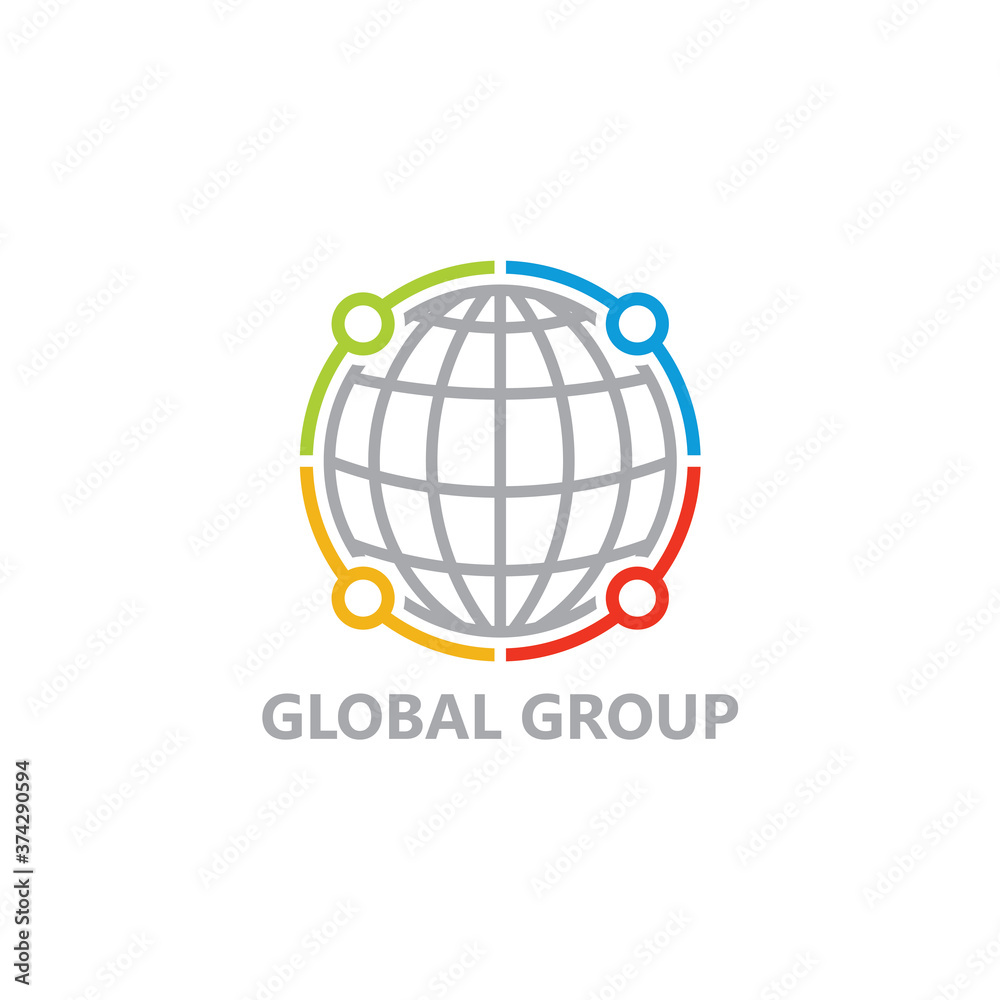 Global Group Logo Template Design Vector Global Group Logo Template Design Vector