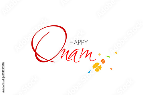 Happy Onam typography or lettering