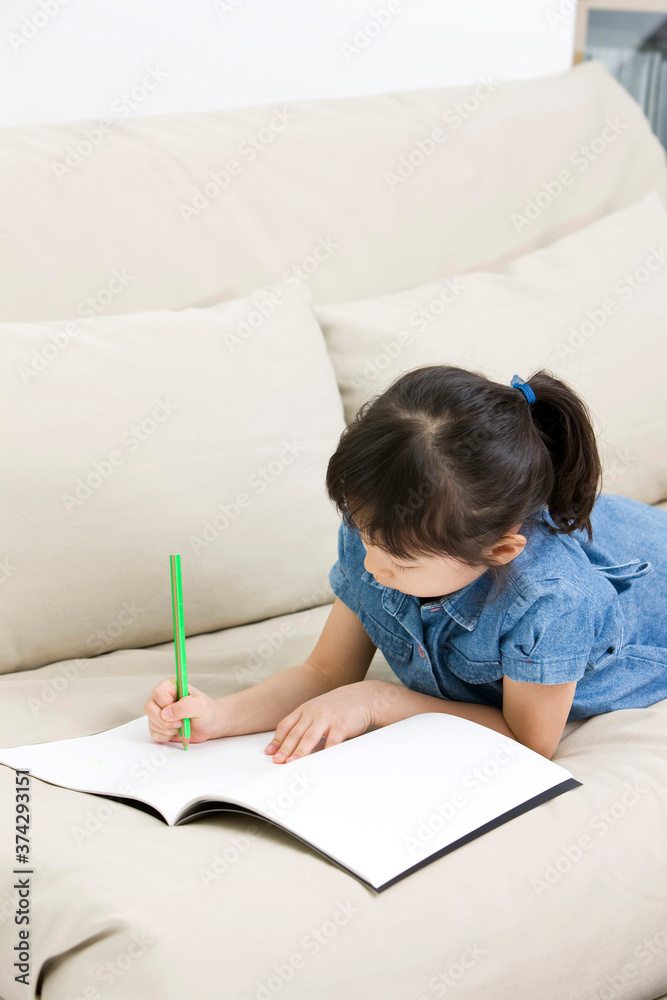 girl doing homework girl doing homework
