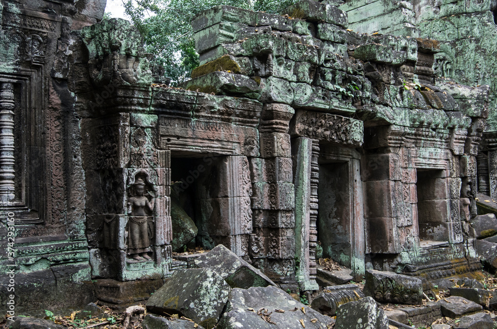 Ruins of Angkor Wat, ancient Khmer Empire, Siem Reap in Cambodia