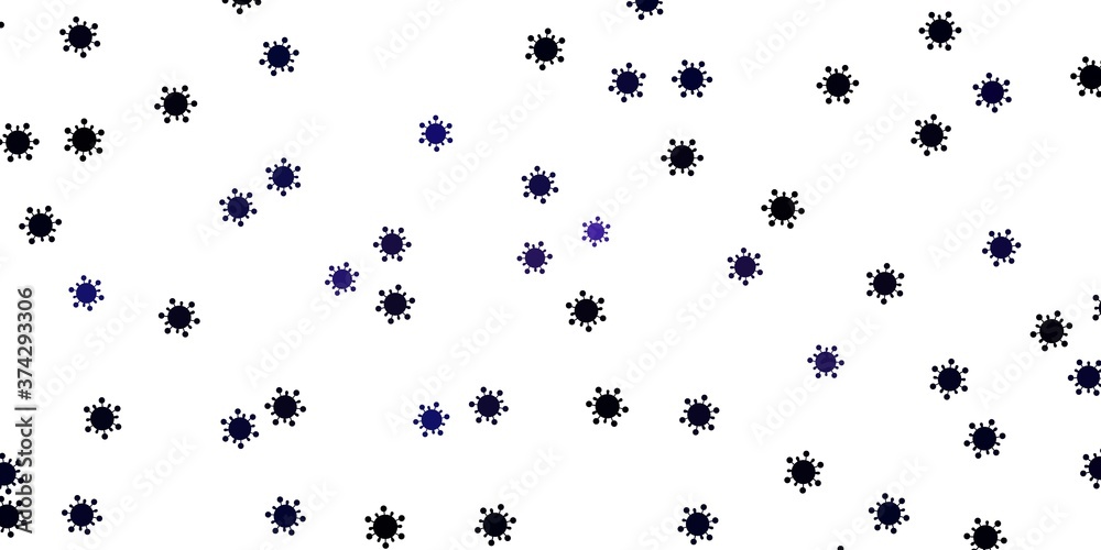 Light purple vector background with covid-19 symbols. Light purple vector background with covid-19 symbols.