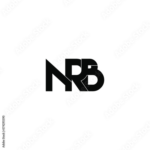 nrb letter original monogram logo design photo