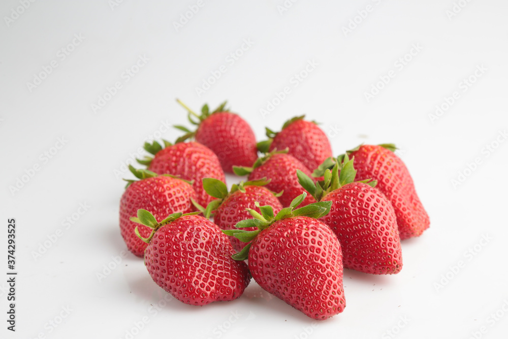 Strawberries isolated on white background. Strawberries isolated on white background.
