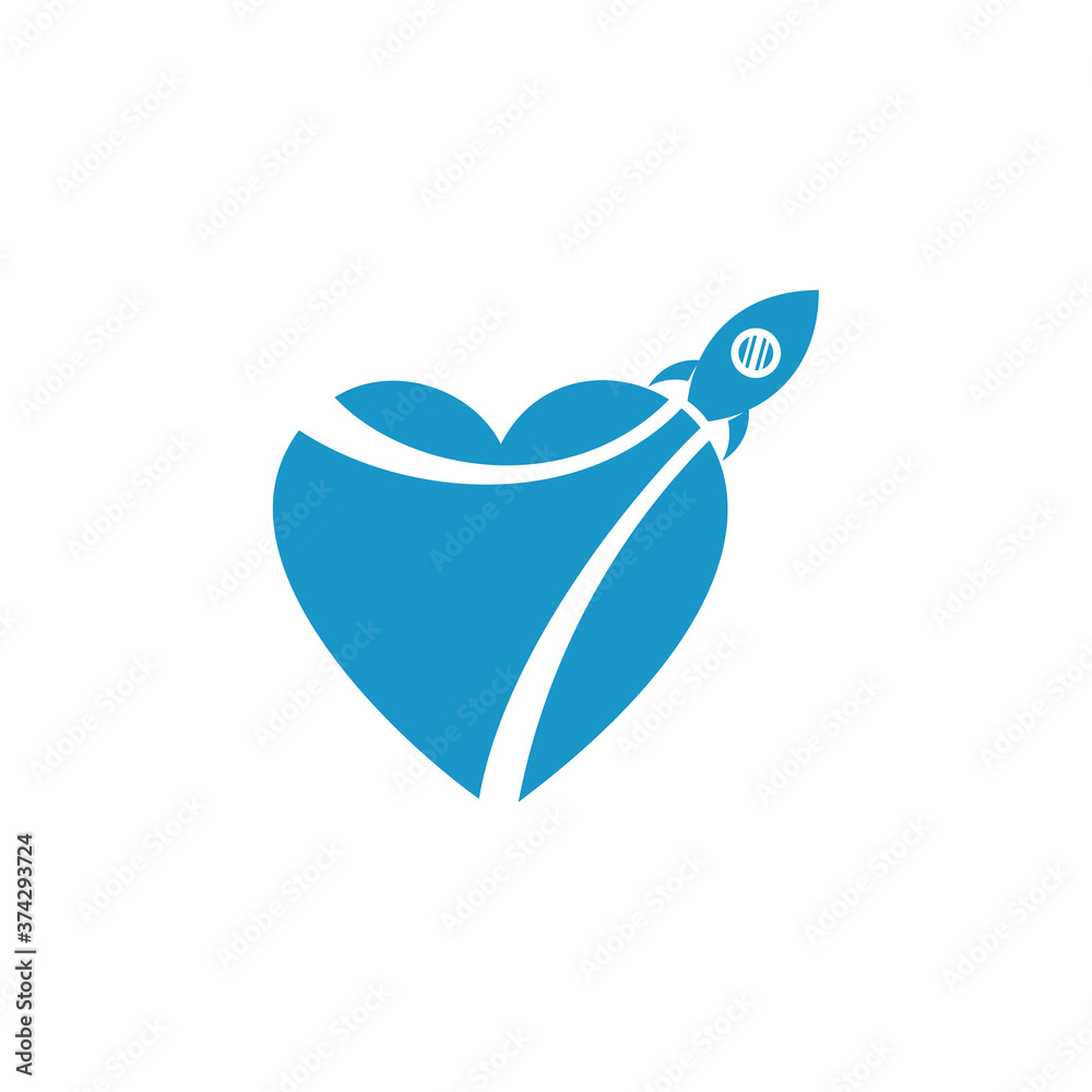 Rocket Love logo icon vector template, Creative design, Symbol Rocket Love logo icon vector template, Creative design, Symbol