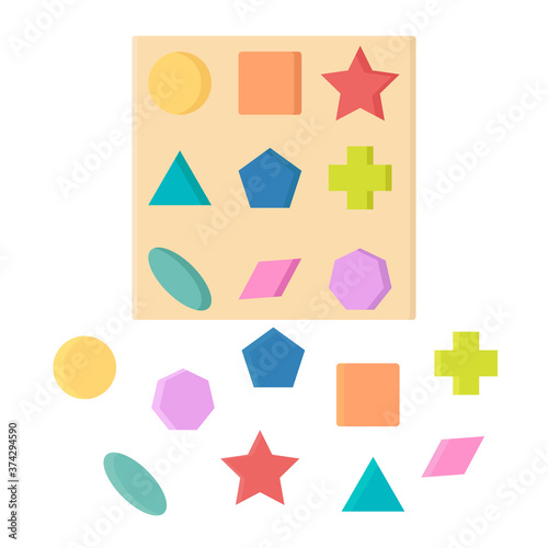 Free Download Montessori wooden toys for children. Sorter for different shapes. - GFXLoad