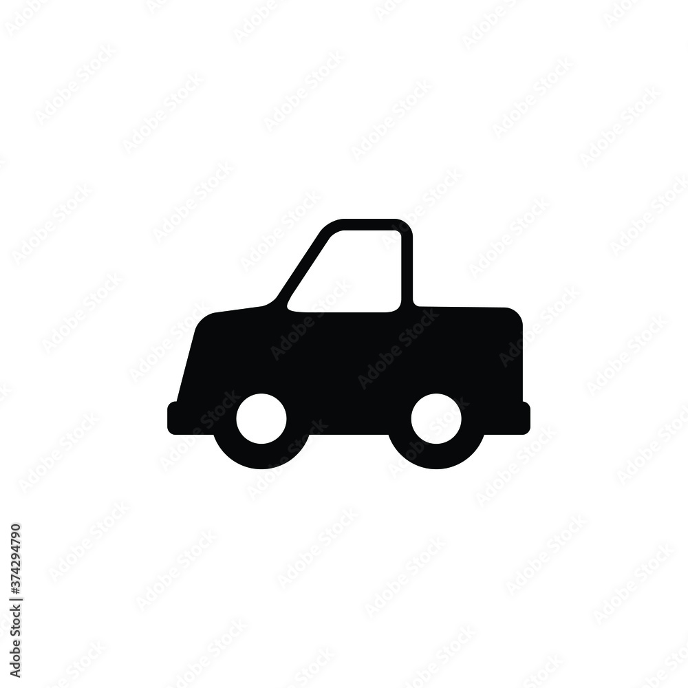 Pick up truck icon vector isolated on white