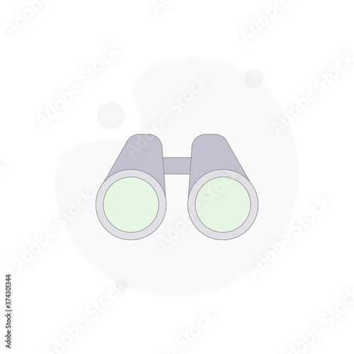 binoculars isolated vector flat illustration