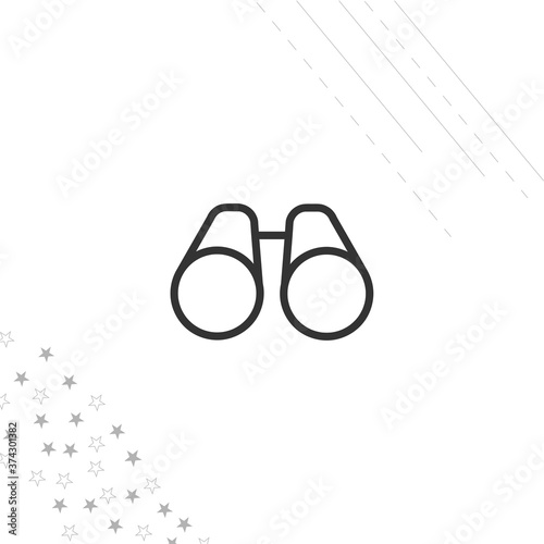 binoculars isolated line icon for web and mobile