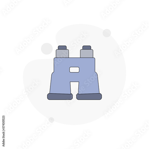 binoculars isolated vector flat illustration