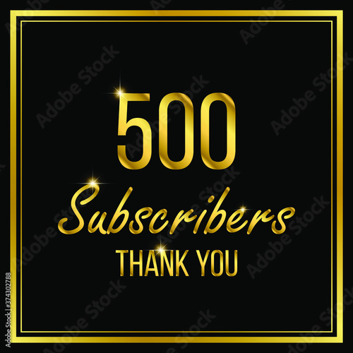 Five hundred or 500 followers or subscribers achievement symbol design, vector illustration.