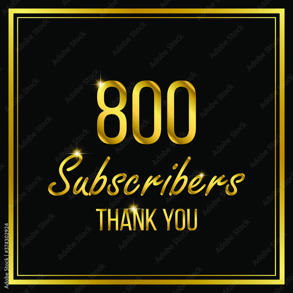 Eight hundred or 800 followers or subscribers achievement symbol design, vector illustration.