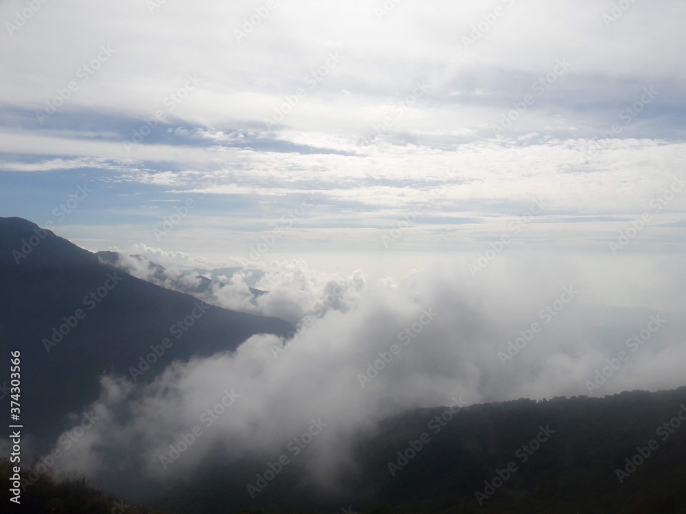 Fototapeta premium clouds over the mountains