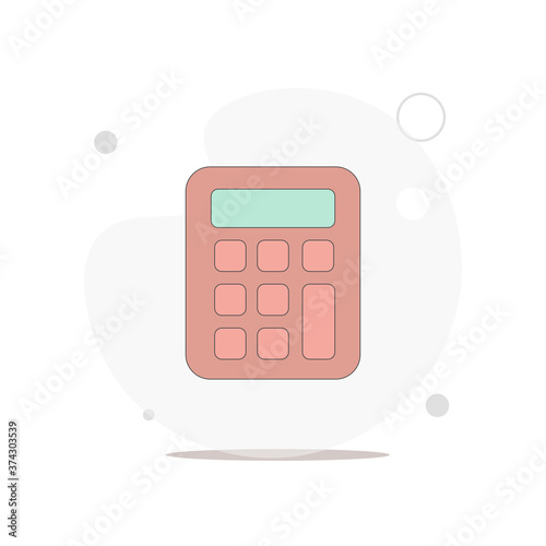 Calculator isolated vector flat illustration on white
