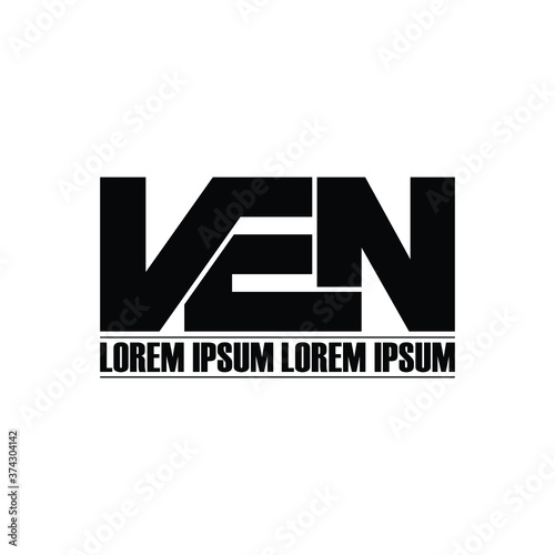 VEN letter monogram logo design vector
