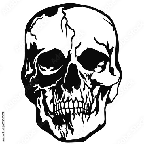 Gothic sign with skull, grunge vintage design t shirts