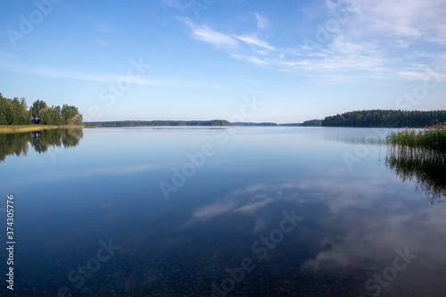 calm lake Saimaa scenery, Lappeenranta Finland