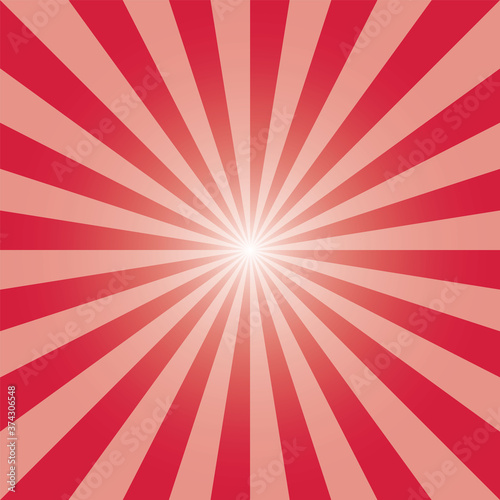 Red sunburst backdrop. Sun rays pattern. Sun rays pattern. Raspberry red sunbeam background design for various purposes.