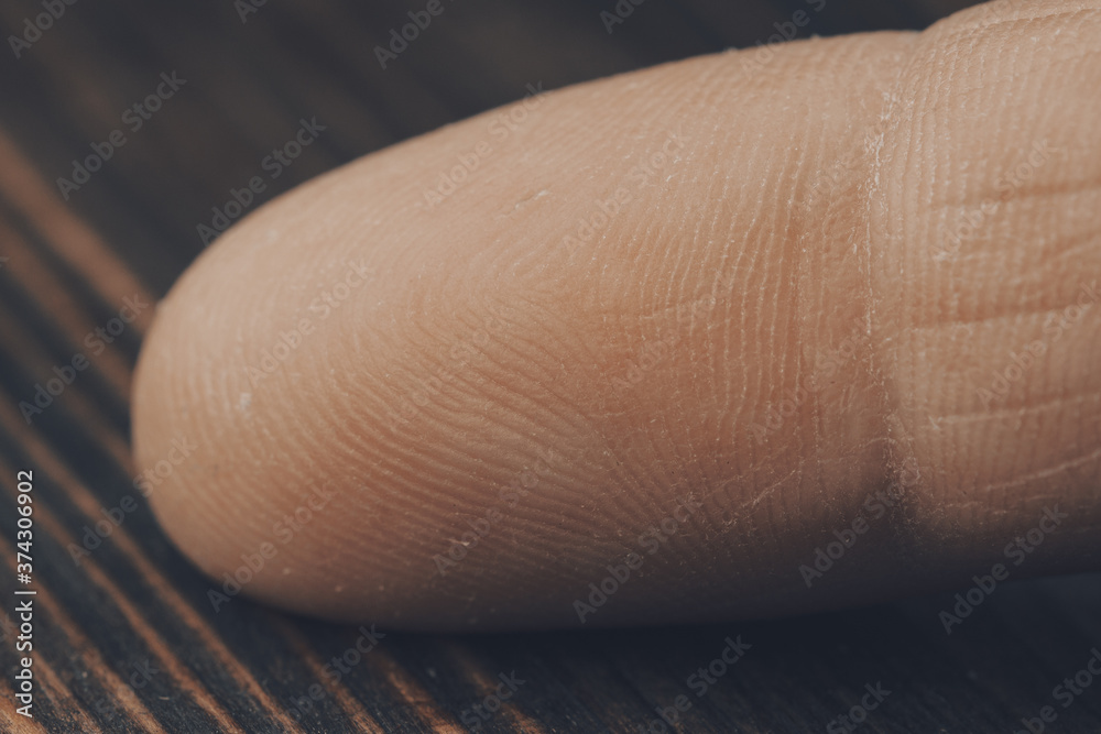 Fototapeta premium Macro closeup view of finger print.