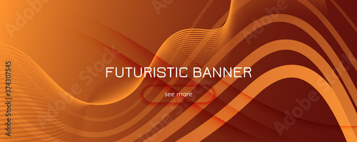 Color Fluid Flow. Orange Ge...