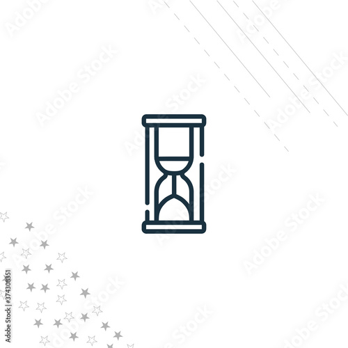hourglass line icon. sandglass isolated line icon for web and mobile
