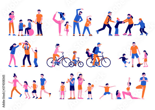 Family Sport Icon Set