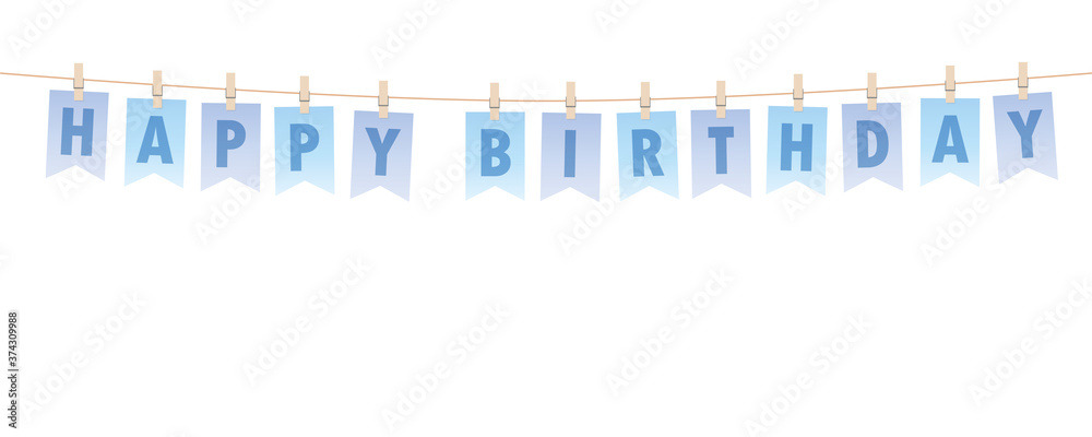 bright happy birthday party flags banner vector illustration EPS10 bright happy birthday party flags banner vector illustration EPS10