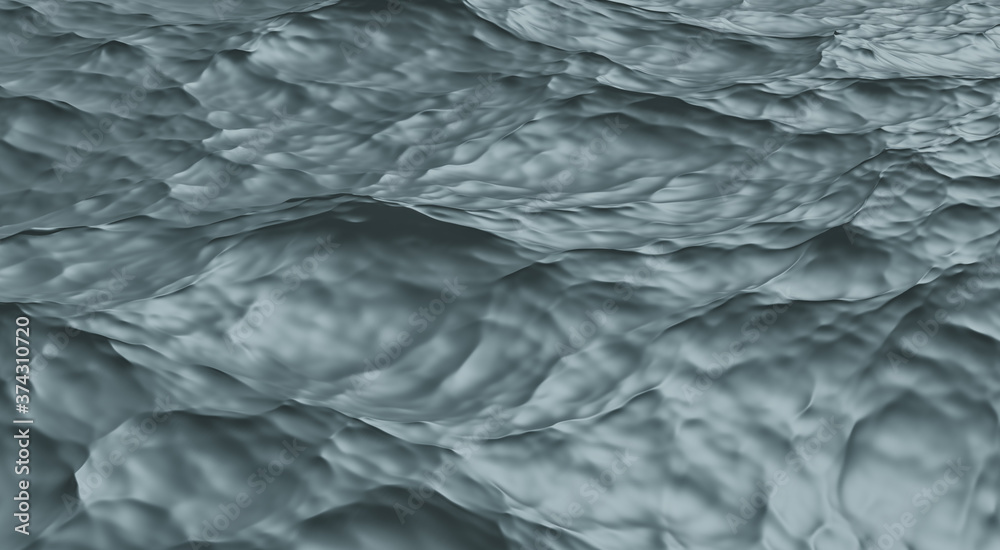 Fototapeta premium 3D illustration aerial view With the background of ocean waves, blue ocean waves, abstract ocean movements, dark tones give a powerful and scary feeling for publication and website design