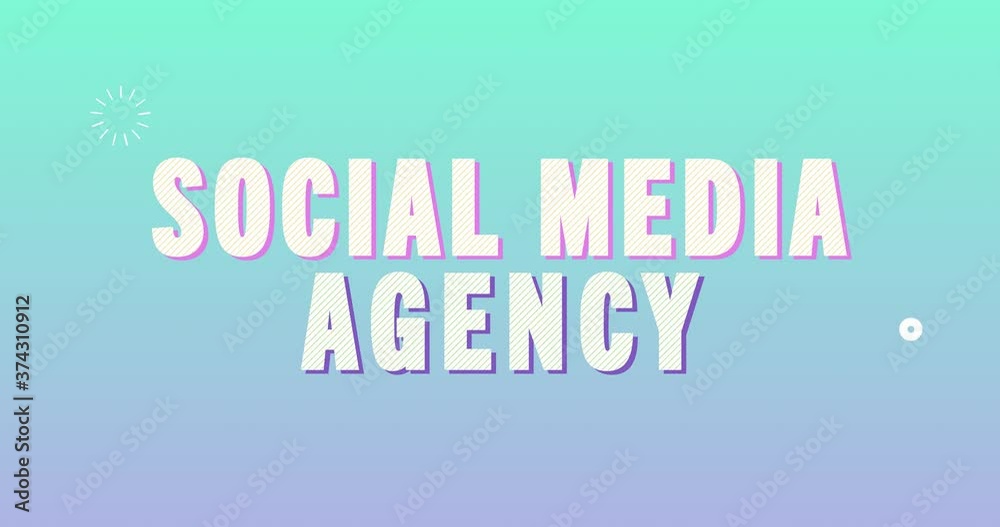Social media agency. Retro (80s) text Animation on colorful background. High quality 4K intro (opener) Social media agency. Retro (80s) text Animation on colorful background. High quality 4K intro (opener)