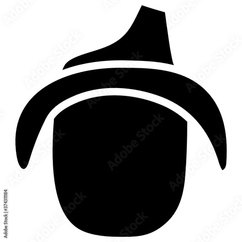 
Modern style icon of baby accessory, sippy cup icon
