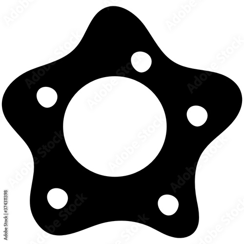 
A solid vector design of toy rattle, child development toy

