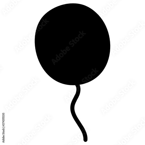 
Filled vector design of party decoration, balloon icon
