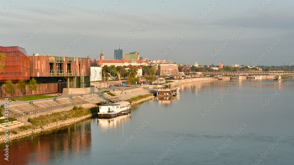 panorama of warsaw and wisla 
