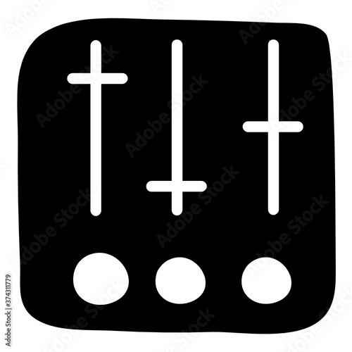 
Glyph design of volume equalizer, a frequency adjuster
