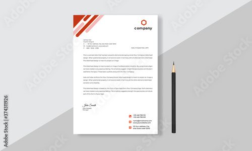 Business style letterhead design templates for your design projects. Vector illustration. stationary design template.