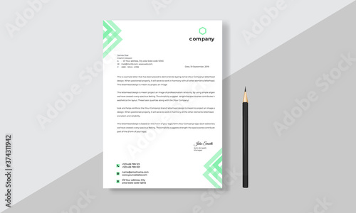 Business style letterhead design templates for your project design.Vector illustration. Stationary design template..