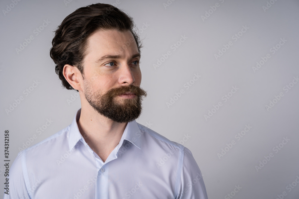 Cheerful young man, business man isolated on white background Cheerful young man, business man isolated on white background