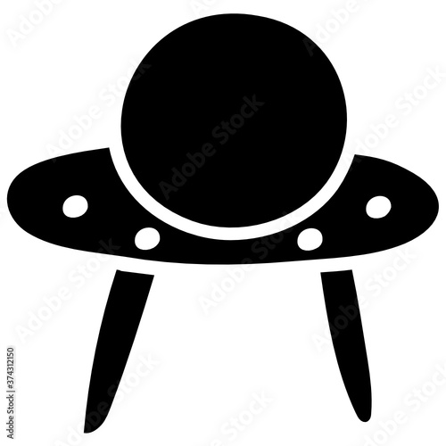 
Doodle design of space capsule, ufo icon
