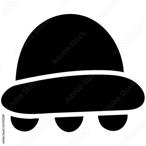 
An unidentified flying object, ufo or flying saucer icon
