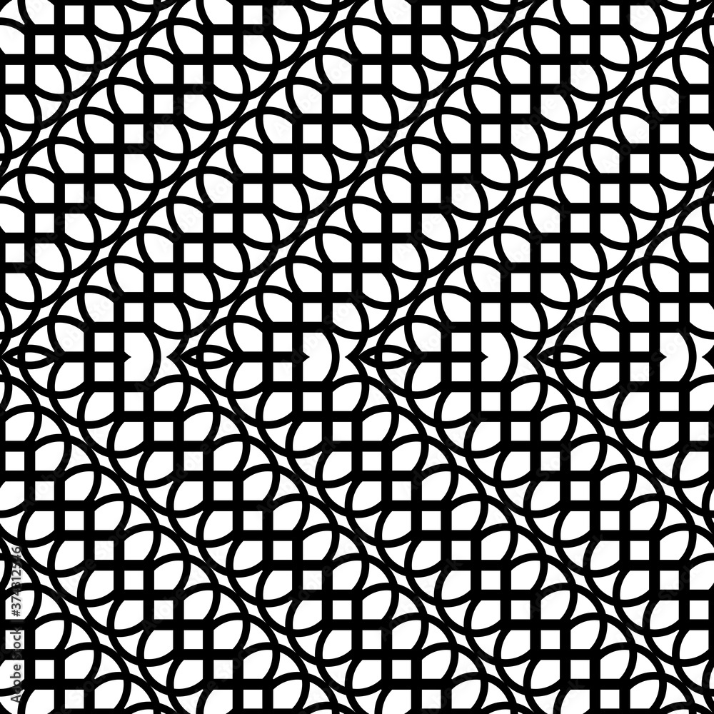 Fototapeta premium Design seamless monochrome zigzag pattern