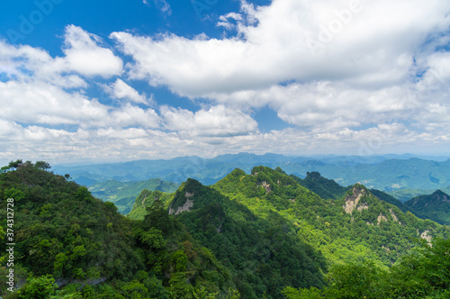 The charming summer scenery of Wudang Mountain, Hubei, China photo