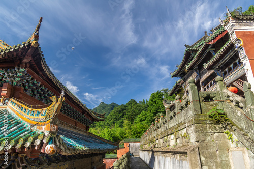 The charming summer scenery of Wudang Mountain, Hubei, China photo