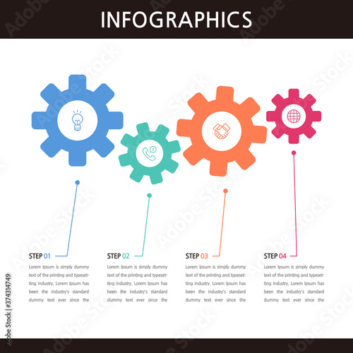 Presentation business infographics template. Vector illustration.
