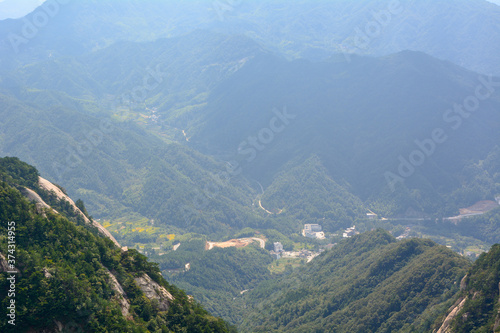 Summer Scenery of Heaven Village National Geological Park in Hubei  China