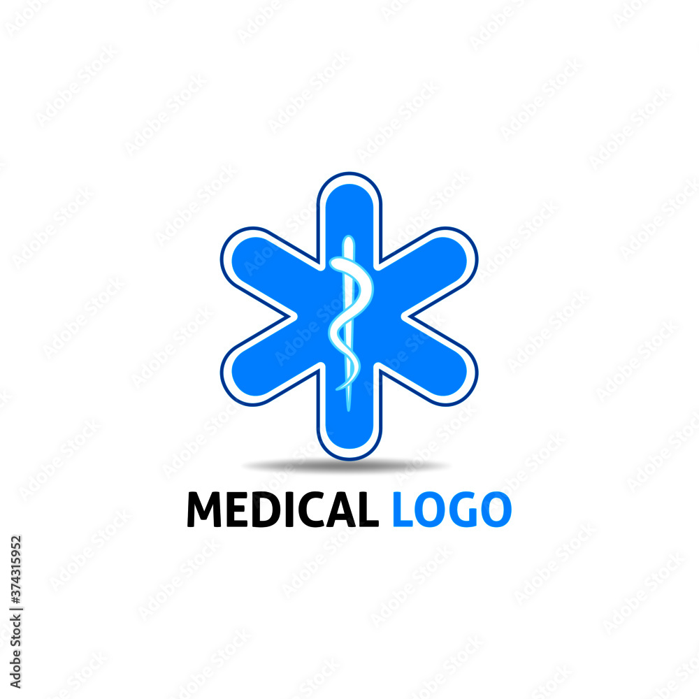 Medical logo vector isolate on white background Medical logo vector isolate on white background