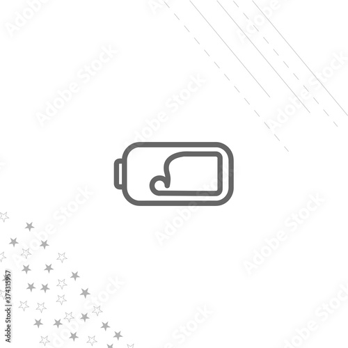 battery isolated line icon for web and mobile