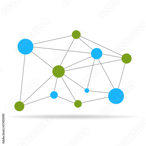 social network connection icon vector isolate on white background 