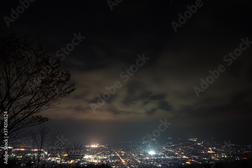 A night landscape from the mountain in Nagano, Japan.