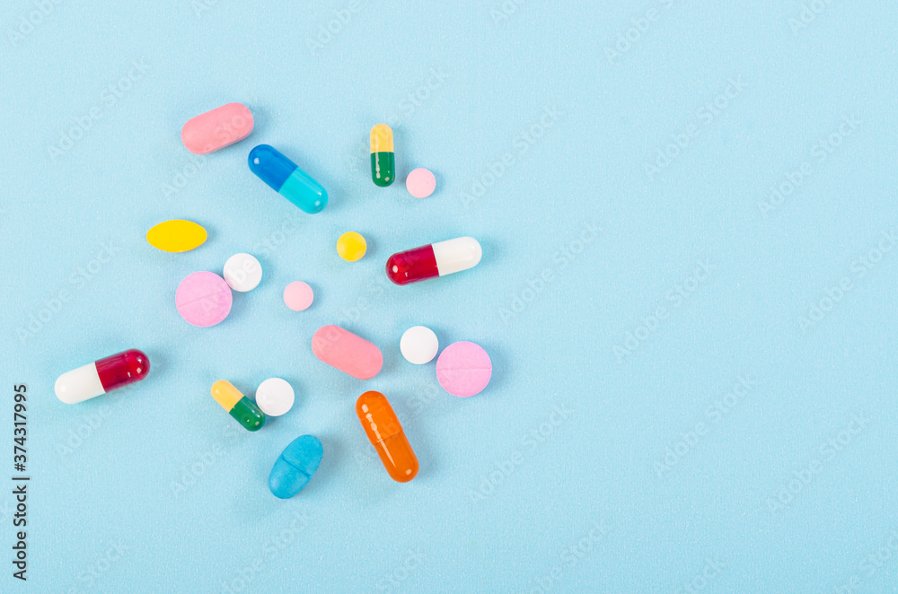 Medical pills and tablets. Medical pills and tablets.