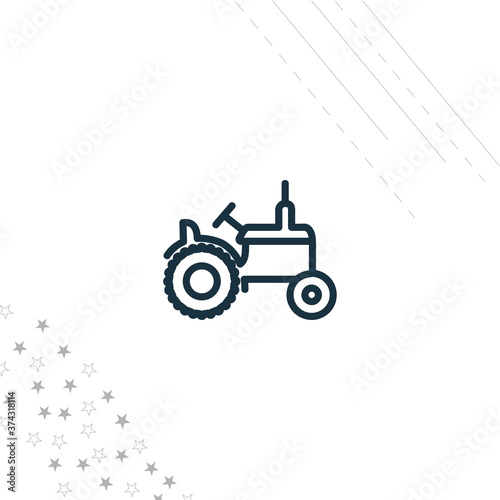 tractor isolated line icon for web and mobile
